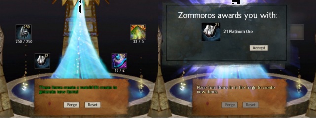 Upgrading iron to platinum. - Mystic Forge - Crafting - Guild Wars 2 - Game Guide and Walkthrough