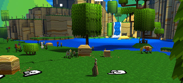 First chest, Bauble and hidden room right after starting the game - Start-Checkpoint 1 - World 1 - Zone 1 (Sunny Glade) - Guild Wars 2: Super Adventure Box - Game Guide and Walkthrough