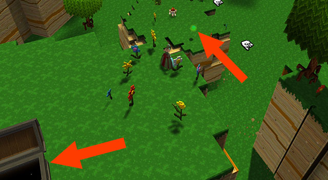 Chest and +5 Bauble on platform below - Checkpoint 1-2 - World 1 - Zone 1 (Sunny Glade) - Guild Wars 2: Super Adventure Box - Game Guide and Walkthrough