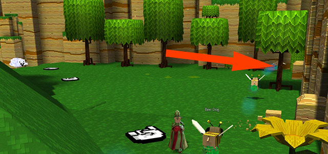 Entrance to mini-boss in Zone 1 - Checkpoint 3-4 - World 1 - Zone 1 (Sunny Glade) - Guild Wars 2: Super Adventure Box - Game Guide and Walkthrough