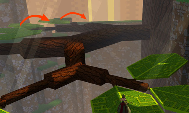 Path to a hidden clearing - Checkpoint 2-3 - World 1 - Zone 2 (Dark Woods) - Guild Wars 2: Super Adventure Box - Game Guide and Walkthrough