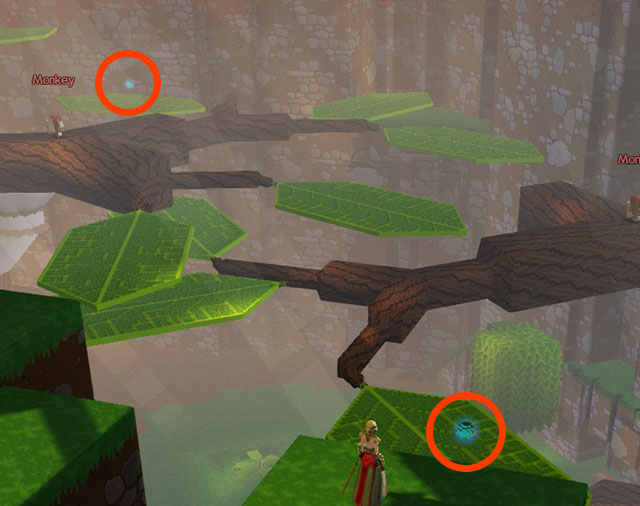 Higher level between checkpoints 1 and 2 - Checkpoint 2-3 - World 1 - Zone 2 (Dark Woods) - Guild Wars 2: Super Adventure Box - Game Guide and Walkthrough