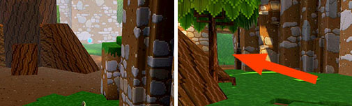 Entrance to mini-boss in Zone 2 - Checkpoint 2-3 - World 1 - Zone 2 (Dark Woods) - Guild Wars 2: Super Adventure Box - Game Guide and Walkthrough