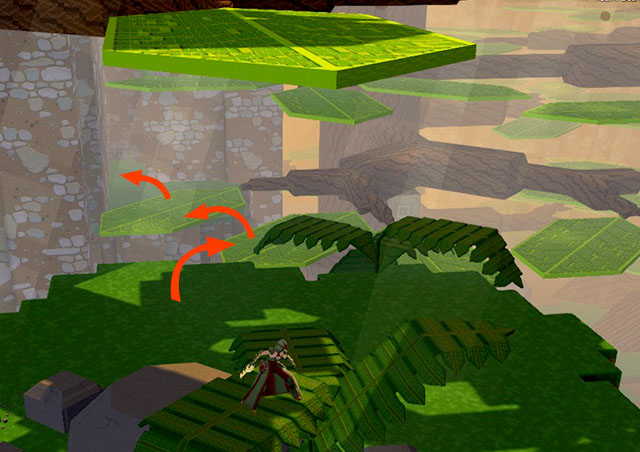 Chest near platform with single Bauble guarded by the Snake - Checkpoint 2-3 - World 1 - Zone 2 (Dark Woods) - Guild Wars 2: Super Adventure Box - Game Guide and Walkthrough