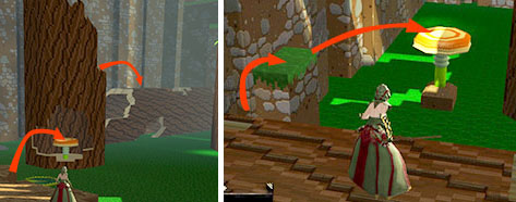 Few last jumps for 3 Baubles and it's time for cage fight - Shortcut and go back: Checkpoint 4-3 - World 1 - Zone 2 (Dark Woods) - Guild Wars 2: Super Adventure Box - Game Guide and Walkthrough