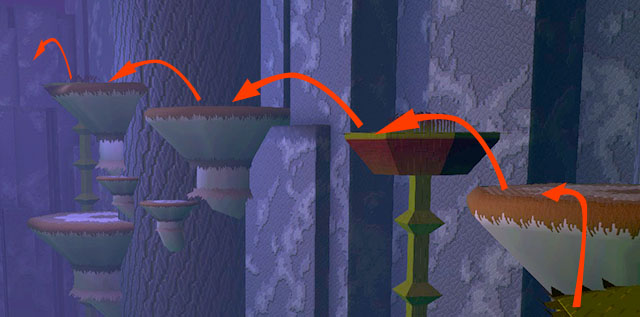 +10 Baubli at the end of jumping - Checkpoint 2-3 - World 1 - Zone 3 (Kingdom of Fungus) - Guild Wars 2: Super Adventure Box - Game Guide and Walkthrough