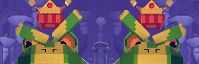 King Toad gazing on one of lateral water - Boss attacks - World 1 - Zone 3: Fight with King Toad - Guild Wars 2: Super Adventure Box - Game Guide and Walkthrough