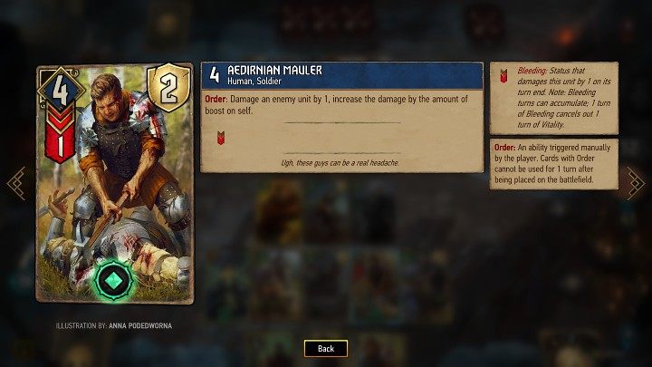 It is important to note here that Armor is not effective when the card receives the Bleeding effect, because the damage received by this debuff ignores the unit's defense and takes away points straight from the health pool - Gwent Rogue Mage: Armor - what is it for? - FAQ - Gwent Rogue Mage Guide