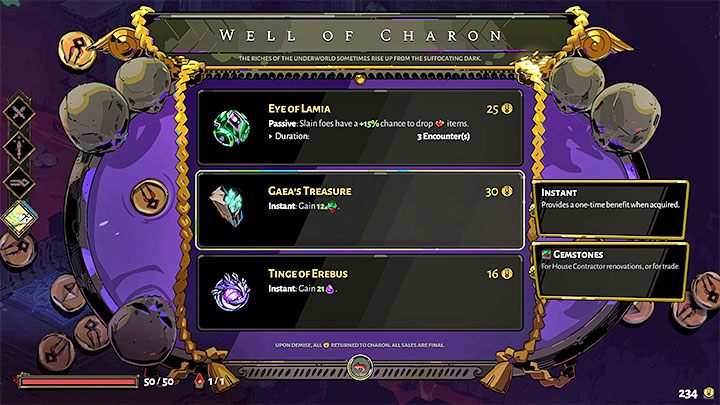 They can also be offered by Charon's shops and wells - Hades: Charons Obol, Nectar and Darkness - Basics - Hades Guide