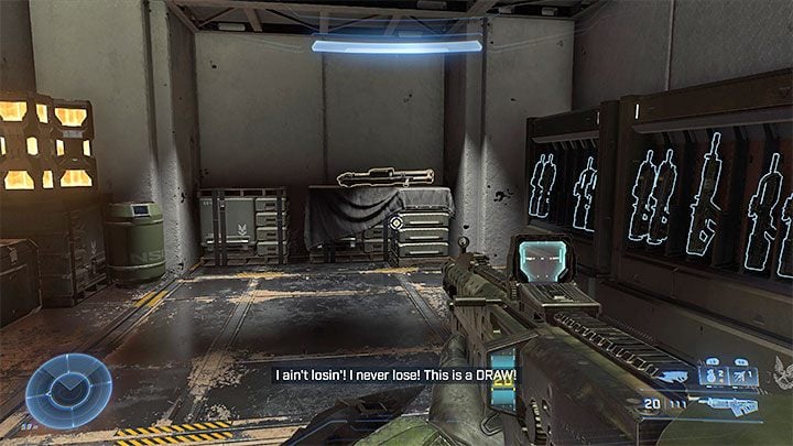 Linear corridors will lead you to the second training hangar, where another big battle awaits you - Halo Infinite: House of Reckoning - walkthrough - Main missions - Halo Infinite Guide