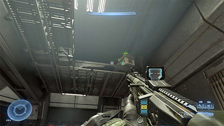 After entering the hangar, get to its upper balconies, on which there is a chest with a core - Halo Infinite: Excavation Site (Connections) - all collectibles, Spartan cores - Connections - Halo Infinite Guide