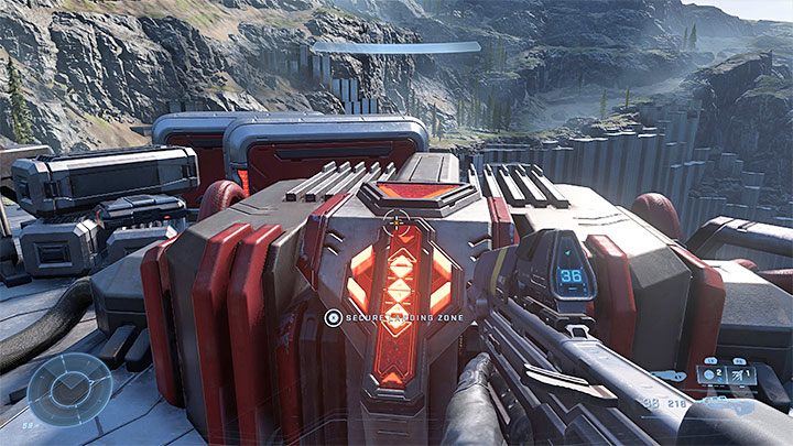 The main path leads straight to the landing site, but you can look for other roads accessible using your Grappleshot - Halo Infinite: Outpost Tremonius - walkthrough, solution - Main missions - Halo Infinite Guide