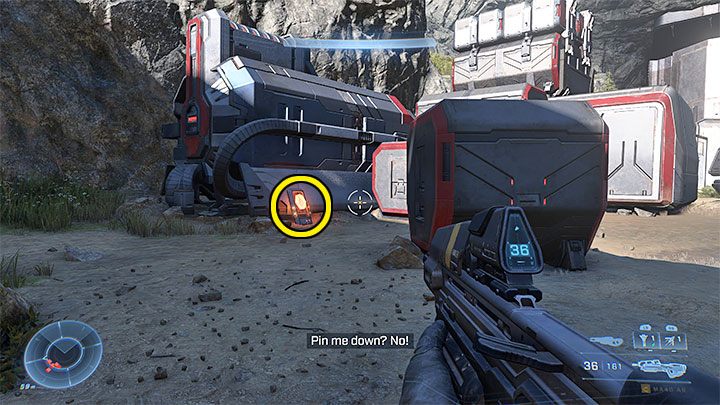 The audio log is located in the area underneath the helipad - Halo Infinite: Outpost Tremonius (Ringfall) - collectibles, Spartan Cores, Audio Logs - Fallout - Halo Infinite Guide