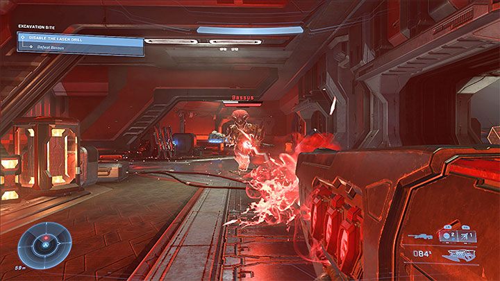 We leave the choice of weaponry to you, but as always, it is better to use more powerful weapons as they deal more damage to the boss - Halo Infinite: Excavation Site - walkthrough, solution - Main missions - Halo Infinite Guide