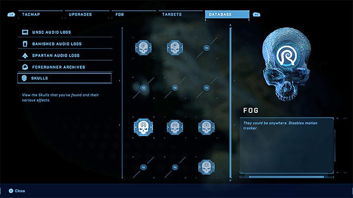 The skull disables the Motion Tracker - Halo Infinite: Fog, 7th skull (open world) - location, where to find? - Skulls - Halo Infinite Guide