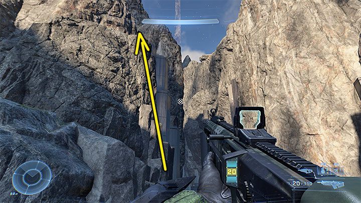 As you head south, travel along the great precipice - Halo Infinite: Blind, 8th skull (open world) - location, where to find? - Skulls - Halo Infinite Guide