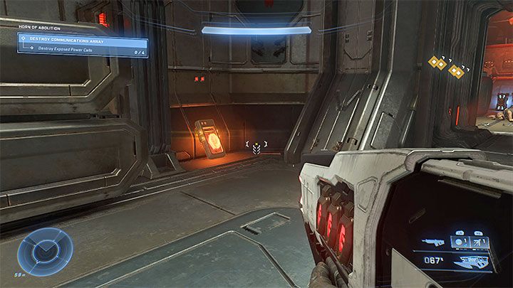 The audio log is waiting by the wall in one of the buildings found in the Horn's central area - Halo Infinite: Horn of Abolition (Connections) - collectibles, Spartan cores, Audio Logs - Connections - Halo Infinite Guide