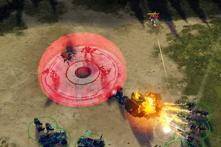 Destroy the generator to free your soldiers. Sometimes, you will have to get rid of hostile Engineers first. - Mission 4 - One Three Zero | Campaign - Campaign - Halo Wars 2 Game Guide