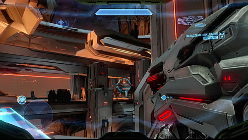 After activating the bridge, stay at this side and kill enemies on the other side - Destroy the Composers shield - Midnight - Halo 4 - Game Guide and Walkthrough