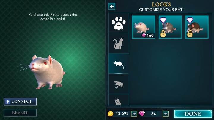 A rat can be purchased for 160 gems - How to get your own pet in Harry Potter: The Hogwarts Mystery? - Basic tips - Harry Potter: The Hogwarts Mystery Game Guide