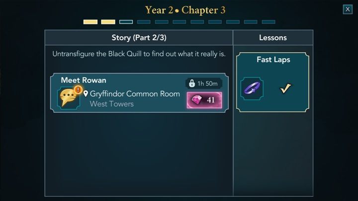 To develop your character you need to learn new things - Year 2 in Harry Potter The Hogwarts Mystery - Studying in Harry Potter The Hogwarts Mystery - Harry Potter: The Hogwarts Mystery Game Guide