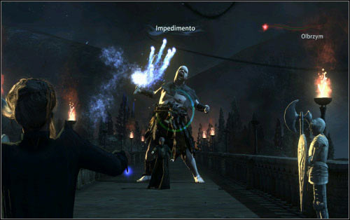 Your comrades won't last too long and the giant will try to attack Minerva sooner or later - Walkthrough - A Giant Problem - Harry Potter and the Deathly Hallows Part 2 - Game Guide and Walkthrough