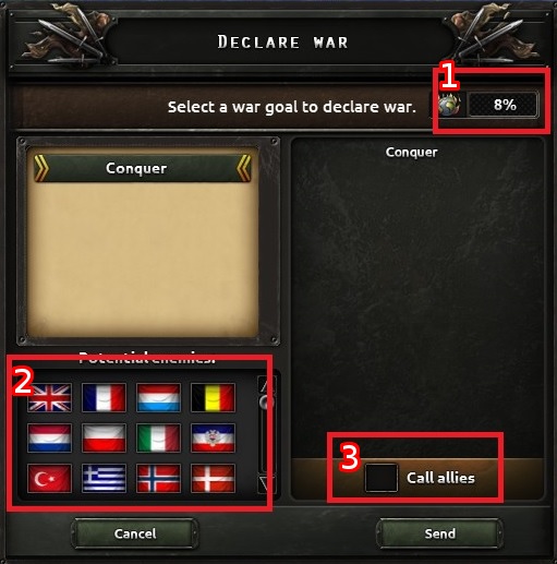 As soon as your war goal becomes justified, you can declare a war - Diplomatic actions - Diplomacy and research - Hearts of Iron IV Game Guide