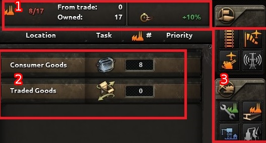 With this panel you can check all the matters related to infrastructure of your country - Game interface - Basics - Hearts of Iron IV Game Guide