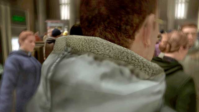 Move directly to the lockers in front of you once on the station. Push the people on your way. - Paparazzi & Lexington Station | Heavy Rain Walkthrough - Walkthrough - Heavy Rain HD Guide