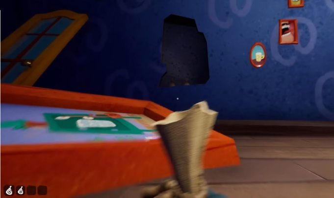 When you get into the room, take the painting off the wall and take out two sachets of money from the hole - How to get the golden key in Hello Neighbor Hide and Seek? - FAQ - Hello Neighbor Hide and Seek Guide