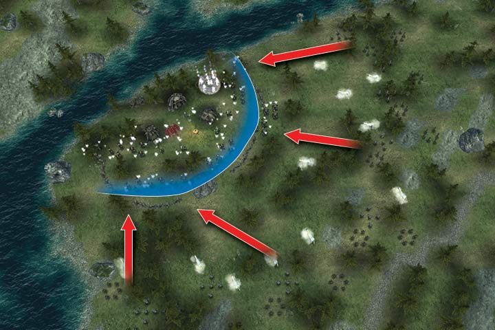 This is a typical defense focused mission, in which you have to repel Elven forces attacking your positions - Mission 11 - Shallow Camp | Greenskins Campaign - Greenskins Campaign - Hex Commander Game Guide