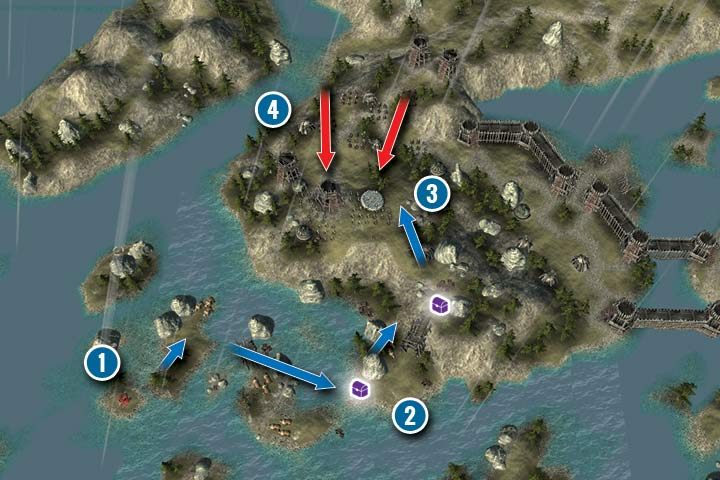 The mission starts at the western edge of the map - Mission 1 - The Flood | Greenskins Campaign - Greenskins Campaign - Hex Commander Game Guide