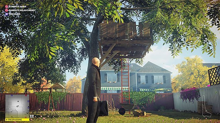 This challenge is not related to any of the story missions and does not only concern Nolan Cassidy, as in order to complete the challenge, you must kill both mission targets with a sniper rifle while taking the shots from a treehouse - Hitman 2: Assassination of Nolan Cassidy - Another Life walkthrough - Another Life (Whittleton Creek) - Hitman 2 Guide