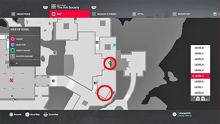 2 tokens can be found on the east wall (3rd floor) - Hitman 2: 10 unique coins - how to get? The Ark Society walkthrough - The Ark Society (Isle of Sgail) - Hitman 2 Guide