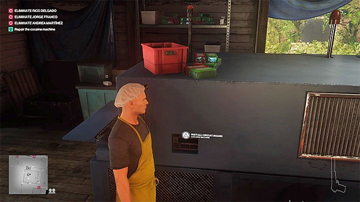 Enter the hut, but look out for other workers who can recognize Agent 47 even in a disguise - Hitman 2: Story Missions - Three-Headed Serpent walkthrough - Three-Headed Serpent (Santa Fortuna) - Hitman 2 Guide