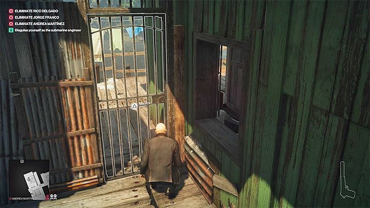 The woman will lead Agent 47 to a small hut where a mercenary waits - Hitman 2: Story Missions - Three-Headed Serpent walkthrough - Three-Headed Serpent (Santa Fortuna) - Hitman 2 Guide