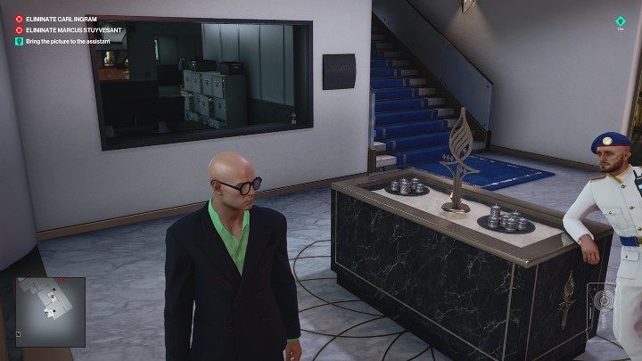 It will allow you to go to the guarded floor of the skyscraper and to explore a large part of the map freely - Hitman 3: Best Disguises, Dubai (Burj Al-Ghazali) - On Top of the World - Dubai - Hitman 3 Guide