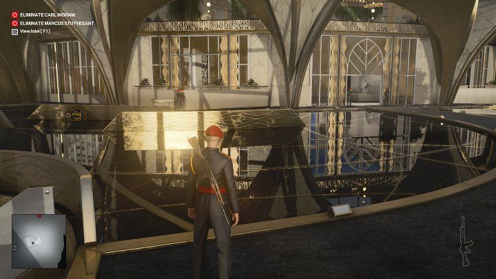 Agent 47 can move around the lowest level of the Burj Al-Ghazali, as well as the level above it where the party is taking place - Hitman 3: On Top of the World, Dubai - map, mission information - On Top of the World - Dubai - Hitman 3 Guide