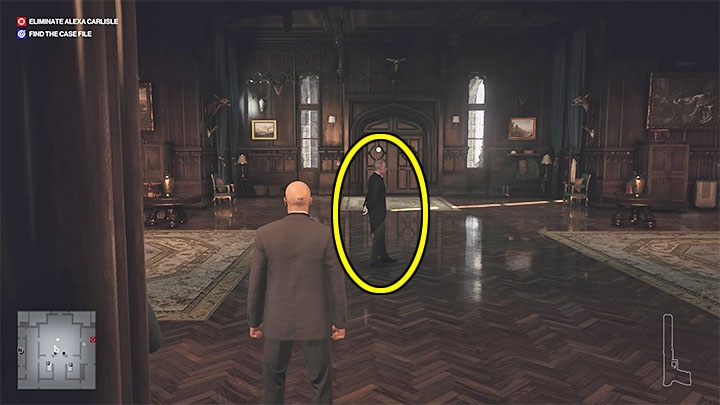 The second person with a token is the butler - Mr - Hitman 3: Getting the Arthur Edwards files/Case File - Dartmoor, walkthrough - Death in the Family - Dartmoor - Hitman 3 Guide