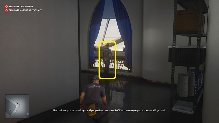 Enter the server room and then exit into the hallway through the door on the right - the woman talking on the phone shouldn't pay attention to you if you act quickly - Hitman 3: CCTV (Dubai) - how and where to sabotage it? - On Top of the World - Dubai - Hitman 3 Guide