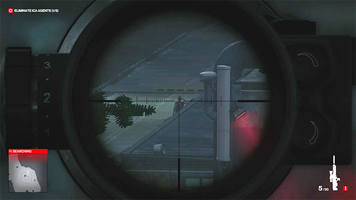 There is a shot to be taken from a very long distance, so zoom in as much as possible and press the momentary stabilize button on the viewfinder - Hitman 3: Assassination of Agent Thames (The Professional) - Berlin, walkthrough - Apex Predator - Berlin - Hitman 3 Guide