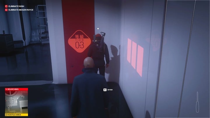 When the guard shuts down the terminal, come out of the closet, overpower him, and change into his stuff - Hitman 3: CCTV in Chongqing (China) - where it is stored? - End Of An Era - Chongqing - Hitman 3 Guide