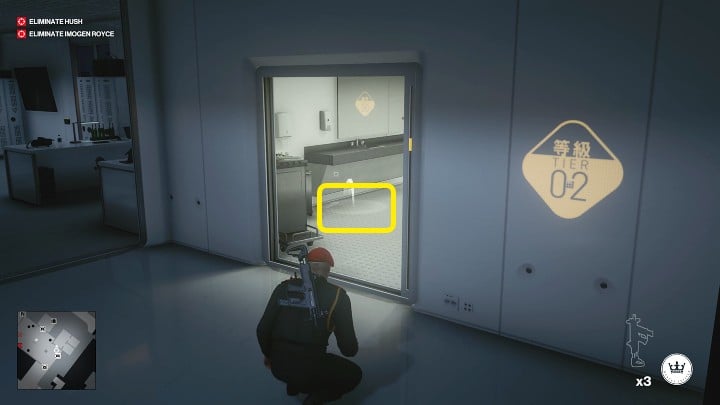 Hug the wall on the right, open the bathroom door, and throw an object inside (e - Hitman 3: CCTV in Chongqing (China) - where it is stored? - End Of An Era - Chongqing - Hitman 3 Guide