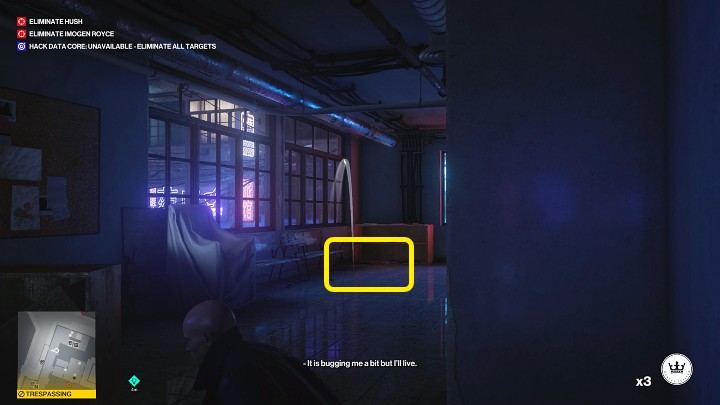 The next actions need to be properly synchronized because there are two guards standing at the entrance to the stairwell - Hitman 3: Chongqing - Best Disguises - End Of An Era - Chongqing - Hitman 3 Guide