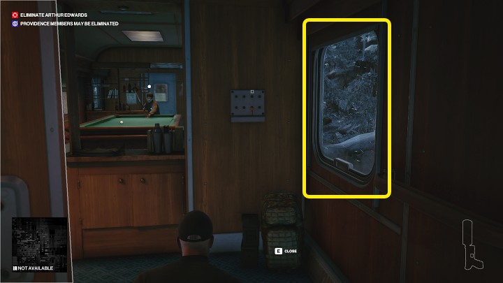 In the pool car, look outside through the window on the right - Hitman 3: Eliminating Arthur Edwards Carpathian Mountains, walkthrough - Untouchable - Carpathian Mountains - Hitman 3 Guide