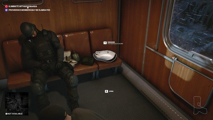 In the compartment, you will come across one sleeping guard, who will not pay attention to you if you do not make any noise - Hitman 3: Eliminating Arthur Edwards Carpathian Mountains, walkthrough - Untouchable - Carpathian Mountains - Hitman 3 Guide