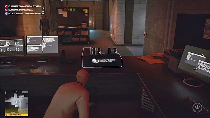 The location of the records is shown in the attached picture - Hitman 3: Surveillance cameras - where to sabotage it? - The Farewell - Mendoza - Hitman 3 Guide