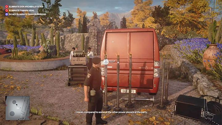 Reach the Front Yard of the villa (point nr 45 on the map) - Hitman 3: How to kill Don Archibald Yates? Mendoza, walkthrough, guide - The Farewell - Mendoza - Hitman 3 Guide