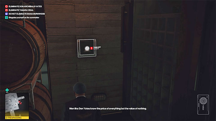Carefully approach the wine fridge room (point 29 on the map) and climb in when it's safe - Hitman 3: How to unlock the Ripe for the Picking trophy/achievement? - Trophy Guide - Hitman 3 Guide