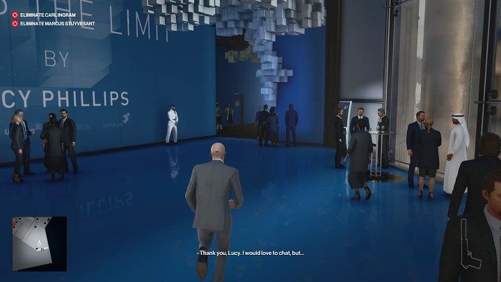 In the beginning, go through the bar area and head to the art gallery - Hitman 3: Keep Your Eyes Peeled - how to unlock this trophy/achievement? - Trophy Guide - Hitman 3 Guide
